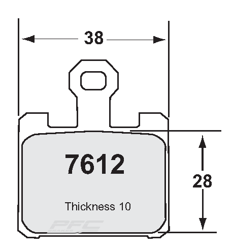 PFC 7612.333.10.94 Передні гальмівні колодки 333 CMPD 10 мм для KAWASAKI GTR 1400 / Z 750 R Photo-0