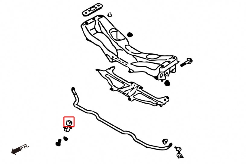 HARDRACE 7662 К-т посилених втулок переднього стабілізатора для LEGACY 13- BR9 26MM (2шт) Photo-1