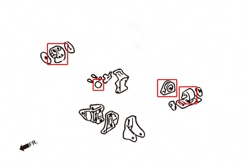 HARDRACE 7671 К-т опор двигуна для EVO 7-9 JDM 6MT Photo-1