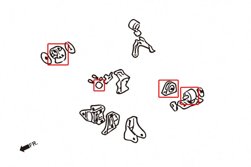 HARDRACE 7672 К-т опор двигуна для EVO 7-9 JDM 5MT Photo-1