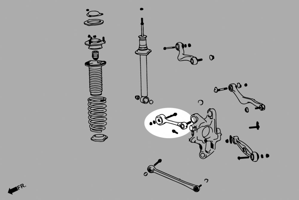 HARDRACE 7675 К-т задніх поздовжніх важелів (верхні) для LEXUS LS460 UCF40 Photo-1