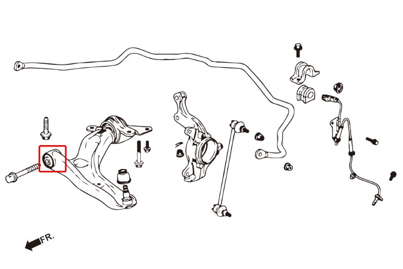 HARDRACE 7747 Сайлентблоки переднього нижнього важеля для HONDA FIT GE/GK (маленькі) Photo-1