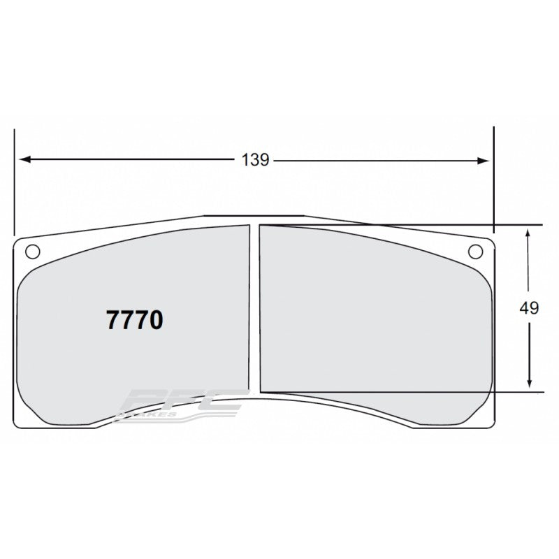 PFC 7770.84.18.44 Задні гальмівні колодки RACING 84 CMPD 18 мм для FORD Mustang GT4 Photo-0