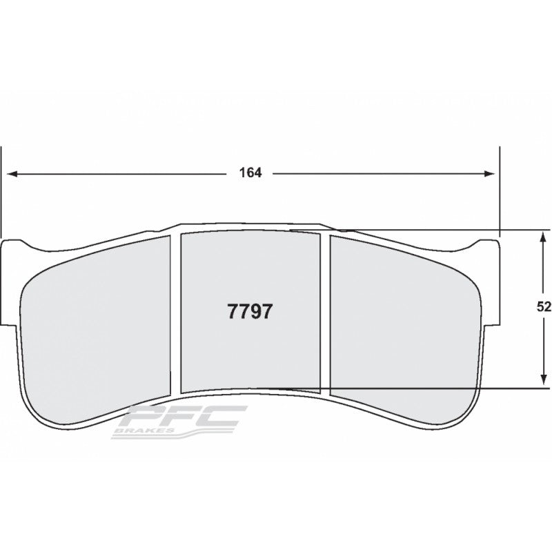 PFC 7797.82.29.44 Передні гальмівні колодки RACING 82 CMPD 29 мм для PORSCHE 997 GT3 Grand AM (2008-2010 Sprint) Photo-0