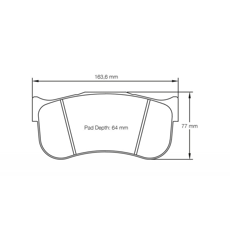 PAGID S8101RSX001 Передні гальмівні колодки RSX для PORSCHE 911 GT2RS Clubsport (991.2) / AUDI R8 LMS GT2 / LAMBORGHINI Huracan GT3 Photo-3
