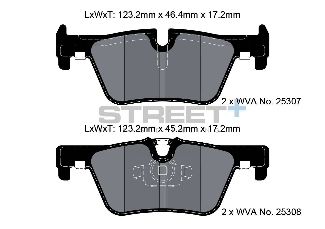 PAGID T8117SP2001 Гальмівні колодки задні STREET+ для BMW 1 (F2x) / 2 Coupe (F22, F87) / 3 (F30, F80) Photo-1 