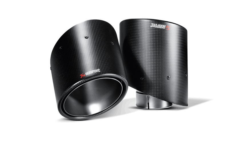 AKRAPOVIC TP-NIZ34-C К-т насадок для MITSUBISHI EVO X/NISSAN 370Z (карбон) Photo-0