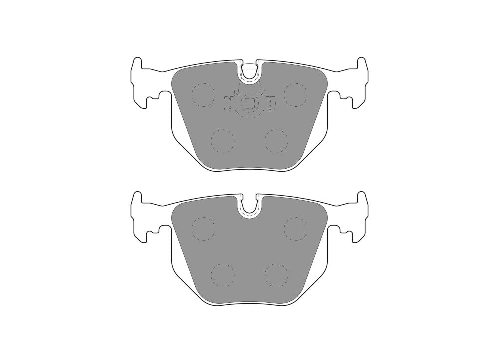 FERODO FCP1483W Задні гальмівні колодки DS1.11 для BMW M3 (E46) / M5 (E34 / E39) / X3 (E83) / X5 (E53) / Z8 Photo-0