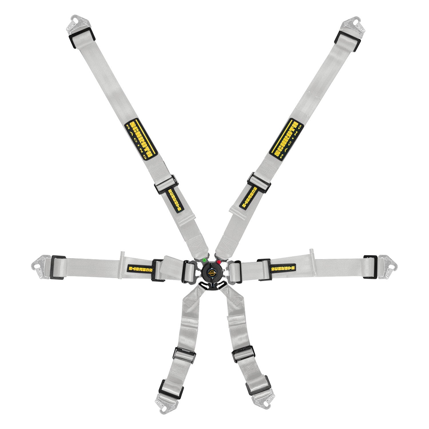 SCHROTH 94530A-9 Ремінь безпеки Flexi 6-точковий 2 дюйма (50 мм) 2x2 срібний FIA 8853-2016 Photo-0