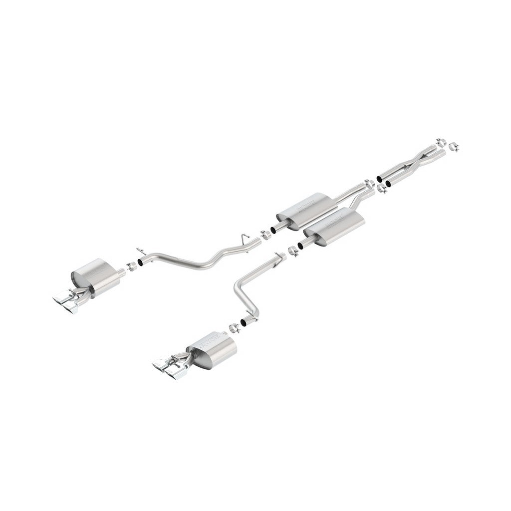 BORLA 140482 Вихлопна система Cat-Back, Challenger SE/SXT V6-3.6L RWD, Насадка №43, 2011-14, звук S Photo-0