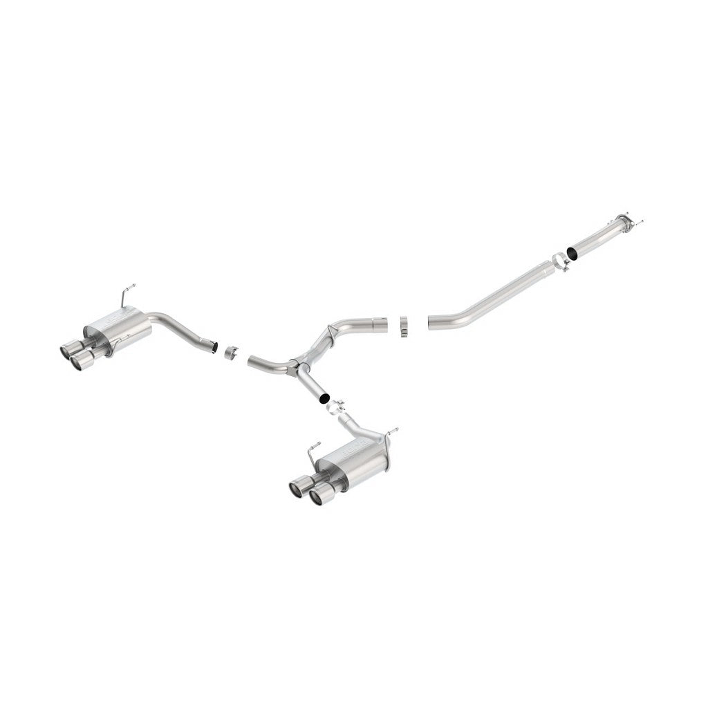 BORLA 140595 Вихлопна система Cat-Back, Impreza WRX/WRX STI Sedan 2.0L/2.5L Turbo, 2015-16, звук S Photo-0