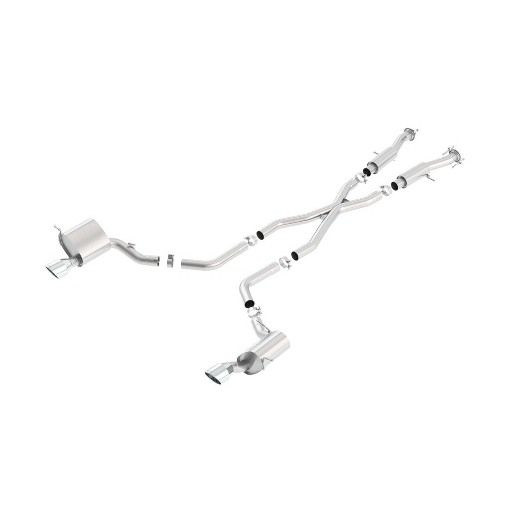 BORLA 140633 Вихлопна система Cat-Back, Grand Cherokee SRT-8 V8-6.4L, Насадки №03, 2011-16, звук AT Photo-0