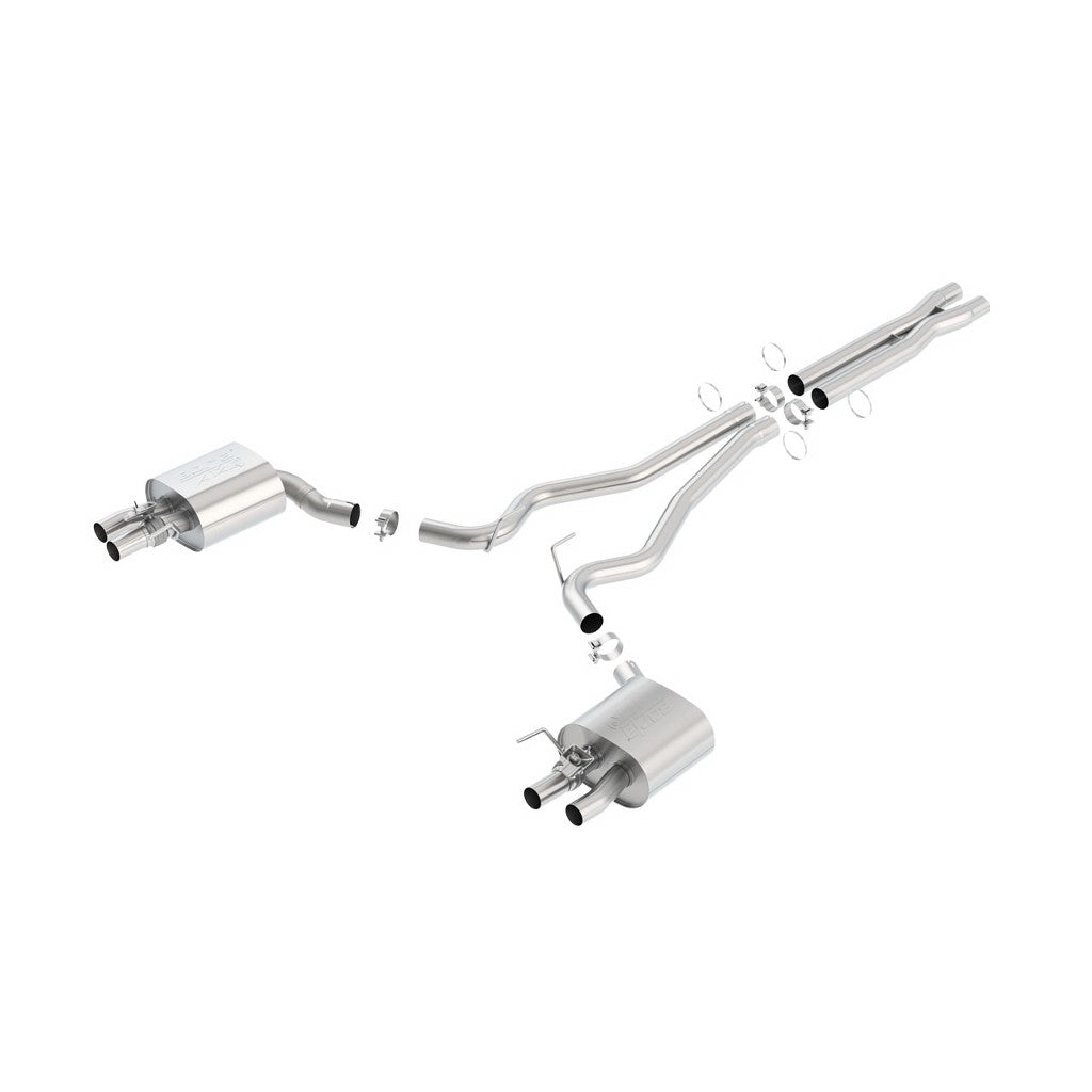 BORLA 140684 Вихлопна система Cat-Back, Mustang Shelby GT350 V8-5.2L, Насадка №44, 2015-16, звук AT Photo-0