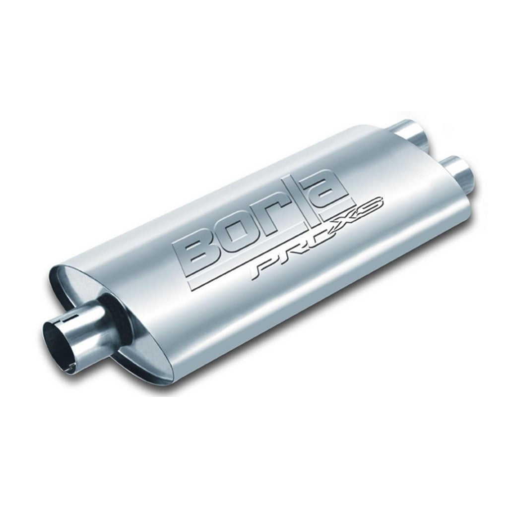 BORLA 400485 Глушник універсальний, овал, сер. ProXS, Вхід 2.5 "/ Вихід 2х2.5", Центр/подвійний, габ. Photo-0