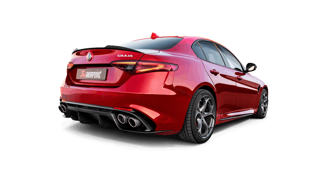 AKRAPOVIC S-AR/TI/7H Вихлопна система Slip-On Line (Titanium) ALFA ROMEO Giulia Quadrifoglio 2018-2020 рр. Photo-2