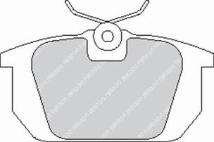 FERODO FCP409H Задні гальмівні колодки DS2500 для ALFA ROMEO GTV / FIAT Punto (176) Photo-0