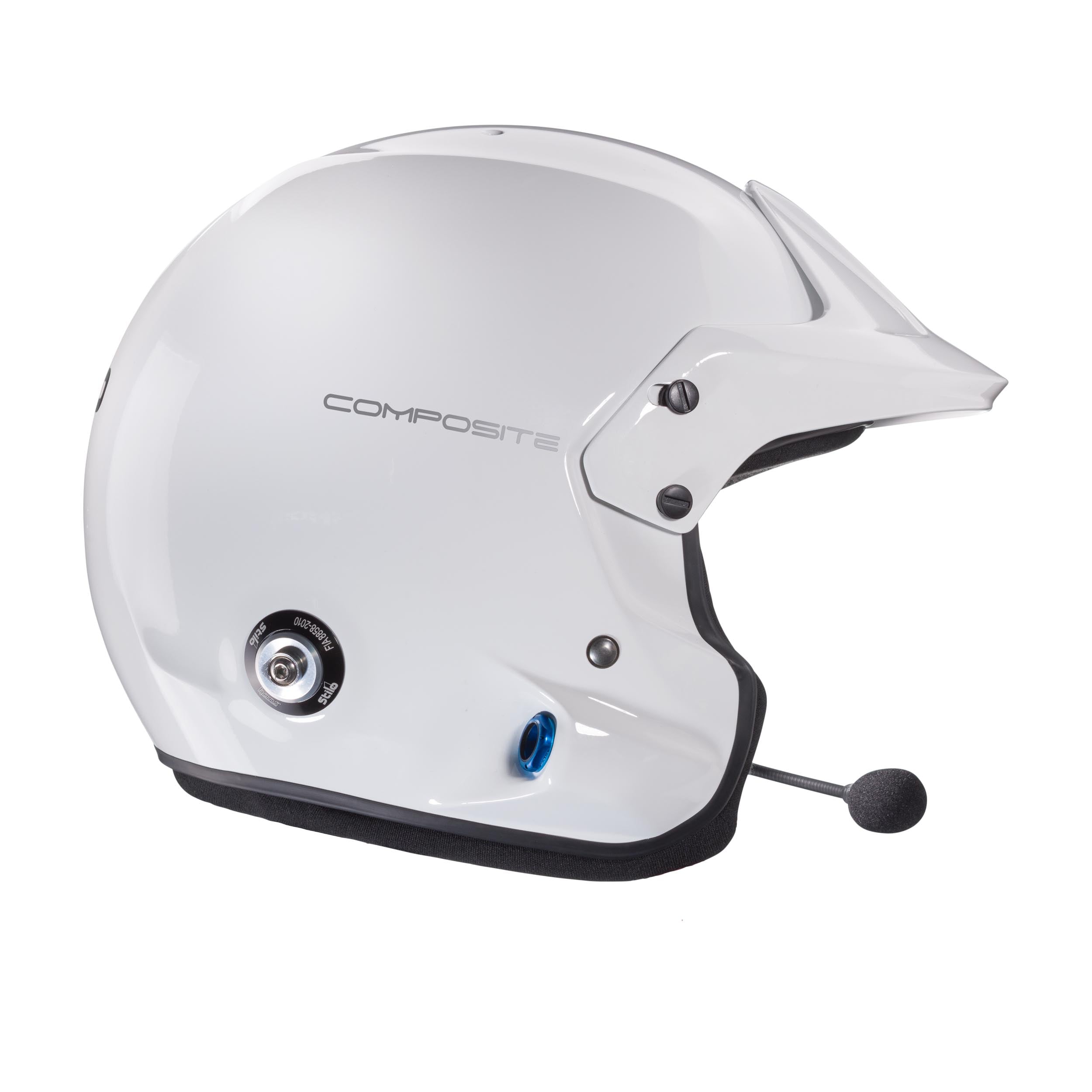 STILO AA0112EG2T610101 Шолом для гонок VENTI TROPHY PLUS, відкрите обличчя, інтерком, FIA/Snell 2020, білий/чорний, розмір 61 Photo-2