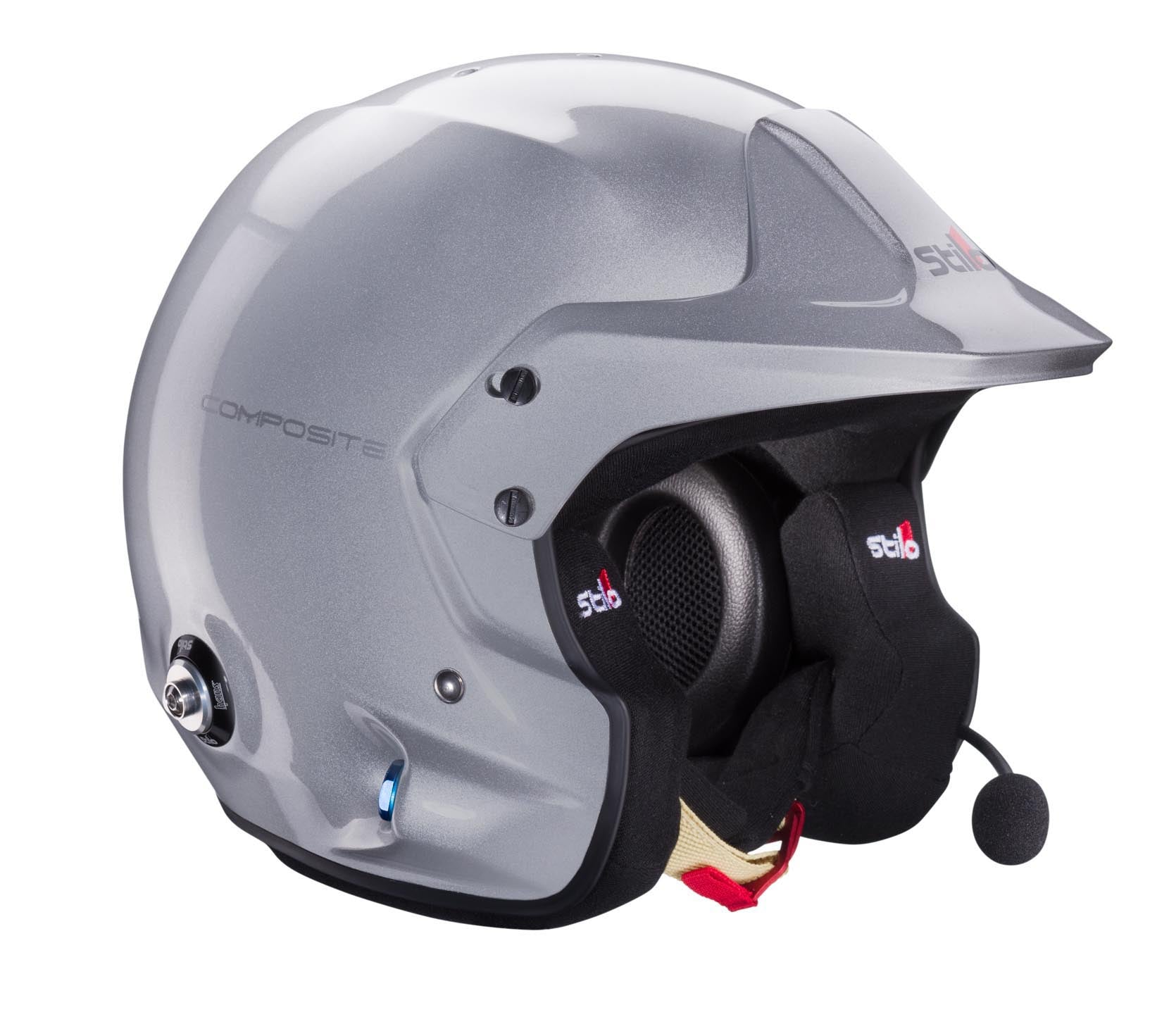 STILO AA0112EG2T55 Шолом для гонок VENTI TROPHY PLUS, відкритий, інтерком, FIA/Snell 2020, сріблястий, розмір 55 Photo-1