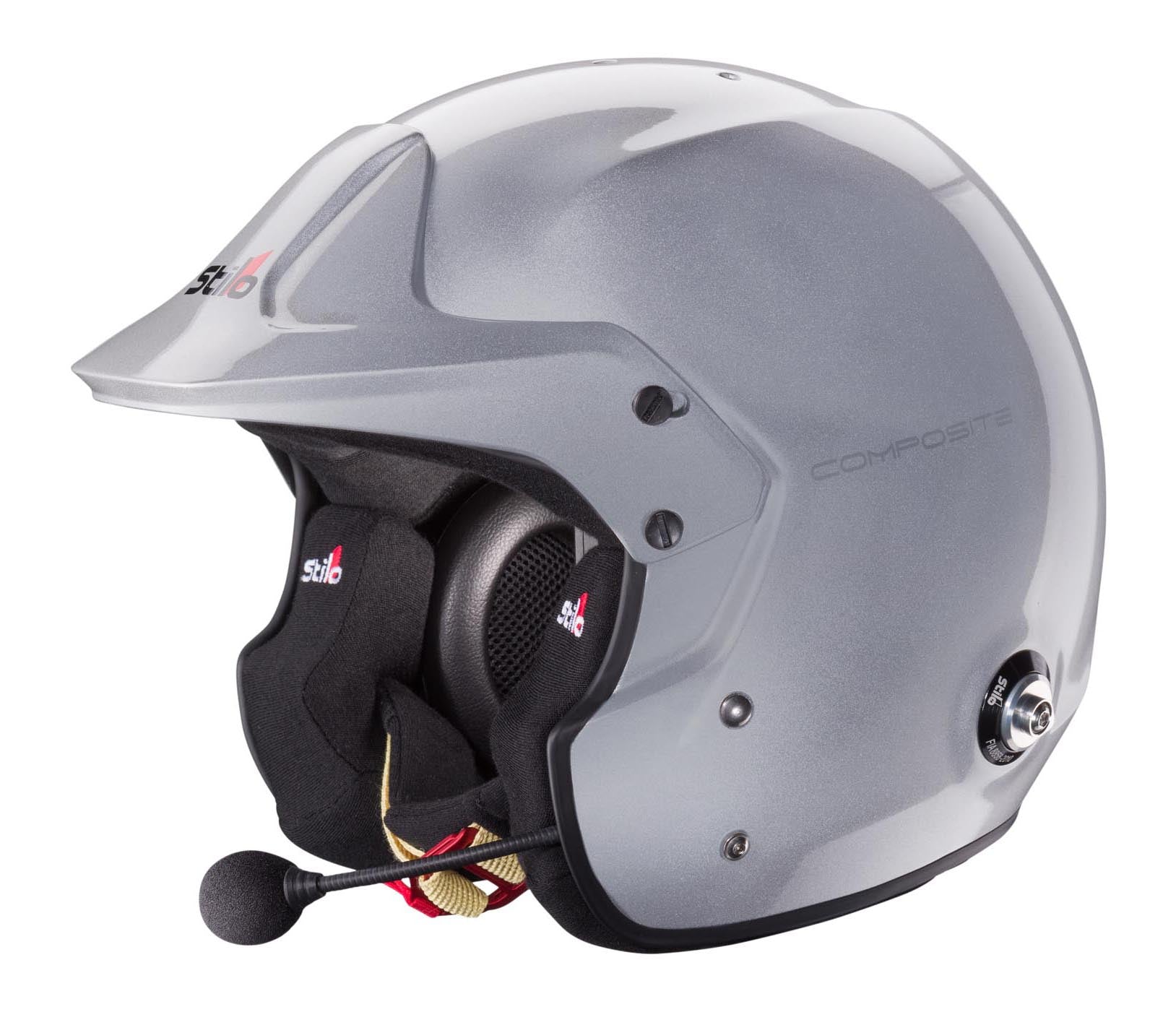 STILO AA0112EG2T57 Шолом для гонок VENTI TROPHY PLUS, відкритий, інтерком, FIA/Snell 2020, сріблястий, розмір 57 Photo-2