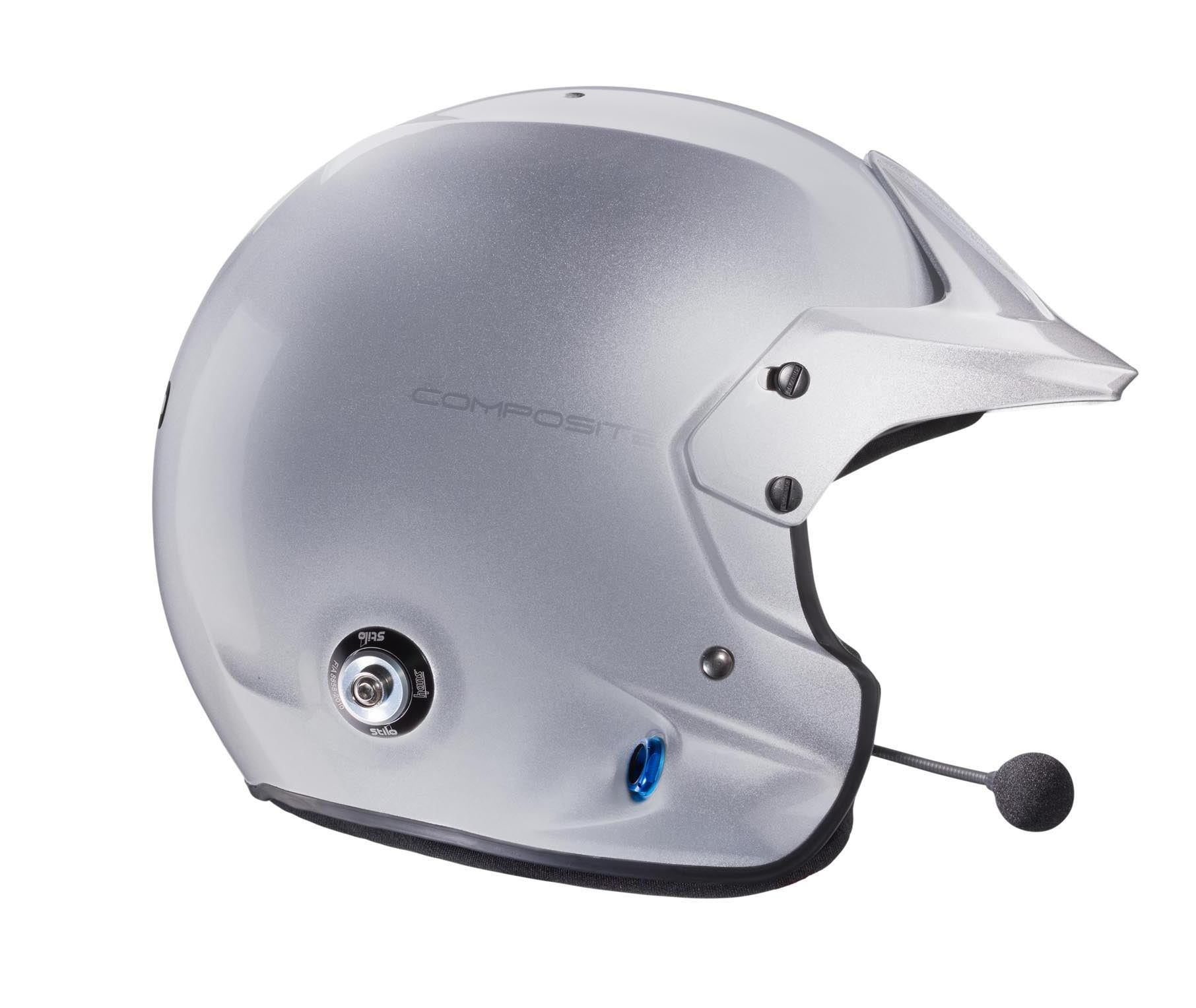 STILO AA0112EG2T57 Шолом для гонок VENTI TROPHY PLUS, відкритий, інтерком, FIA/Snell 2020, сріблястий, розмір 57 Photo-3