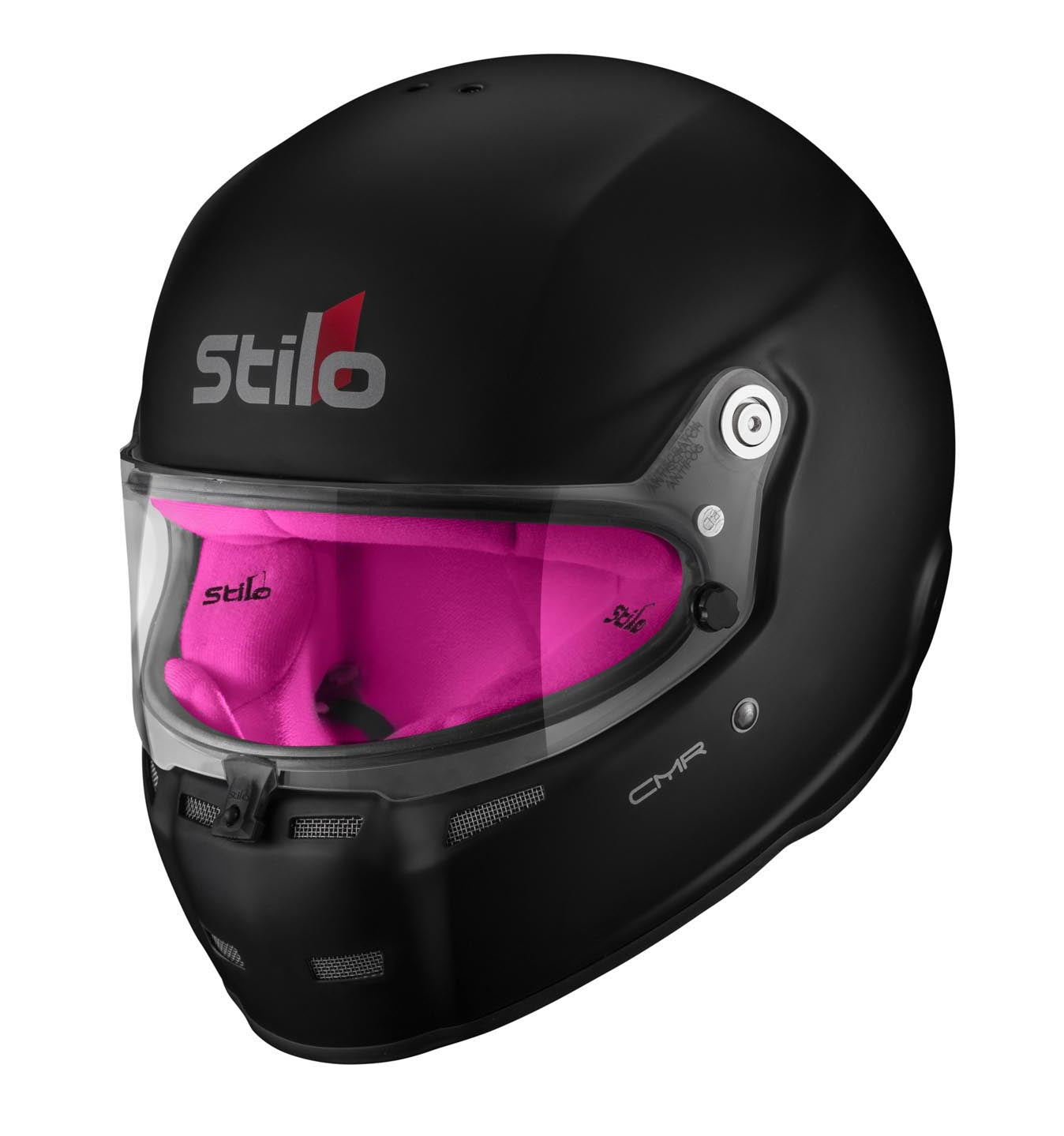 STILO AA0719AH2P55PNK Шолом для картингу ST5 CMR, Snell CMR2016, матовий чорний/рожевий внутрішній, розмір 55 Photo-4