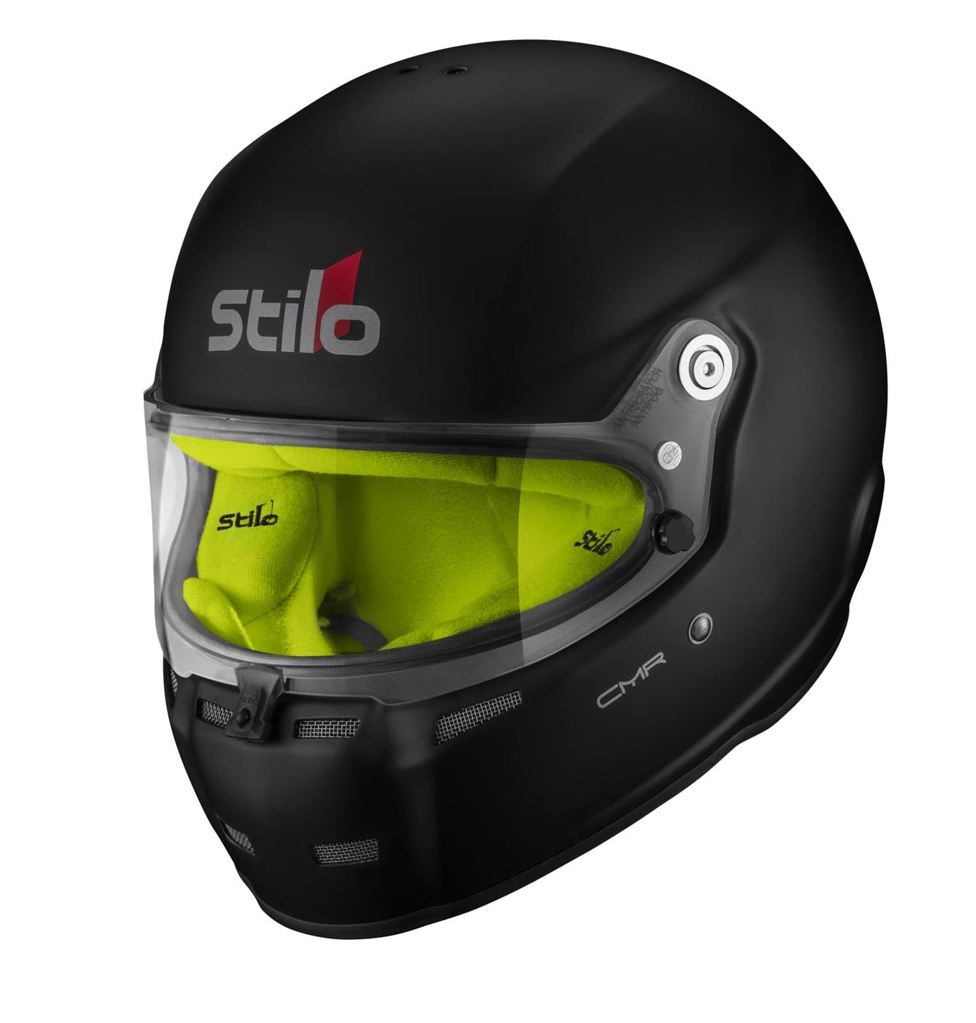 STILO AA0719AH2P55YEL Шолом для картингу ST5 CMR, Snell CMR2016, матовий чорний/жовтий внутрішній, розмір 55 Photo-4
