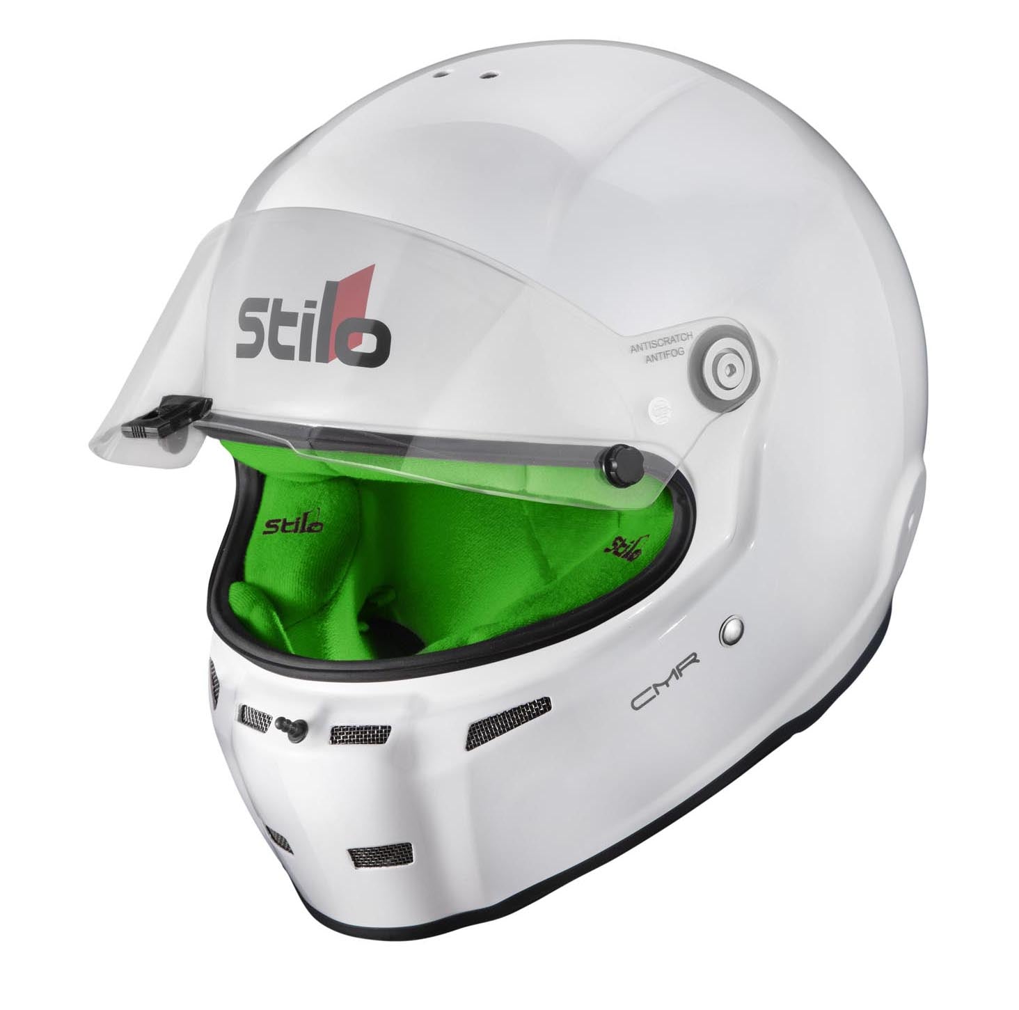 STILO AA0721AH2P59GRE Шолом для картингу ST5 CMR, Snell CMR2016, білий/зелений внутрішній, розмір 59 Photo-4