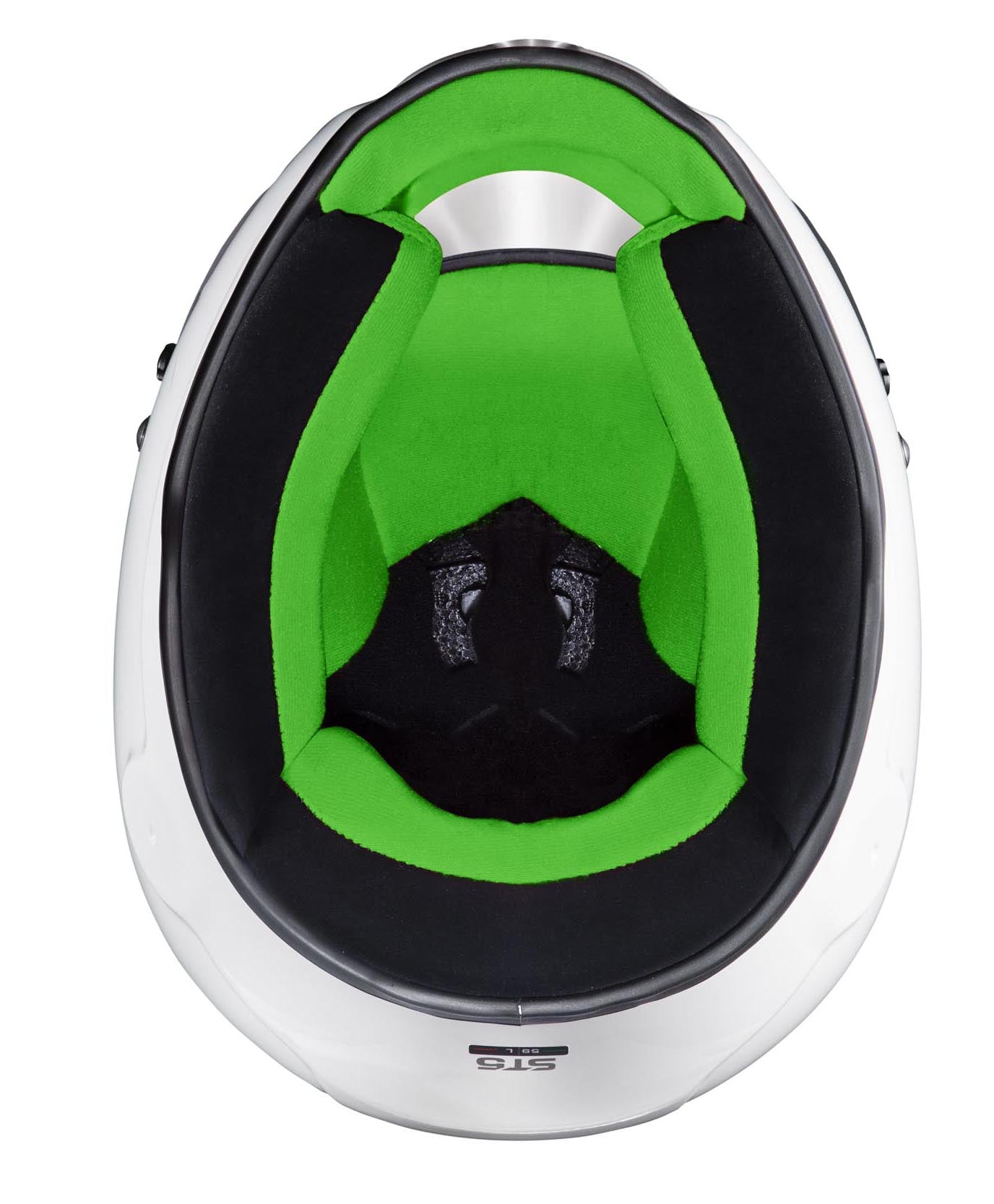 STILO AA0721AH2P59GRE Шолом для картингу ST5 CMR, Snell CMR2016, білий/зелений внутрішній, розмір 59 Photo-5