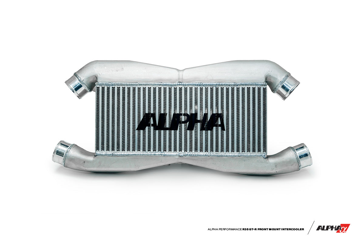 AMS ALP.07.09.0007-2 AMS GT-R Replacement front mount intercooler for Stock IC piping (білий лого) Photo-0