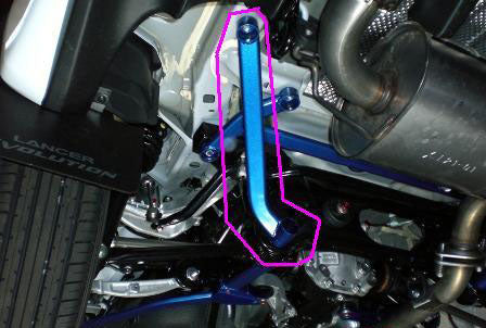 CUSCO 566 492 RS Розпорка статі задня діагональна для MITSUBISHI EVO X (2 шт в к-ті) Photo-0