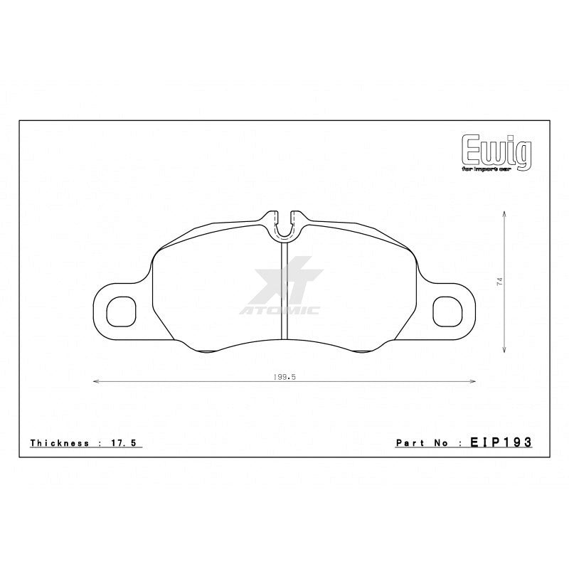 ENDLESS EIP193MX72 Гальмівні колодки передні для PORSCHE 991 Carrera, 981 Cayman, 718 Cayman Photo-0