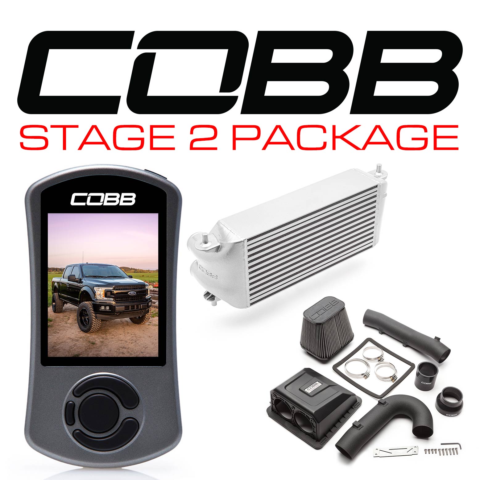 COBB FOR0070S20SL Пакет потужності Stage 2 Срібний для FORD F-150 Ecoboost 3.5L 2020 Photo-0