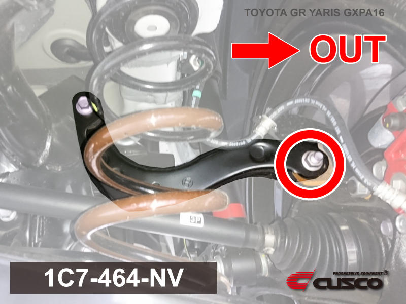 CUSCO 1C7 464 NV Кулак задній для TOYOTA GR Yaris (GXPA16) Photo-1