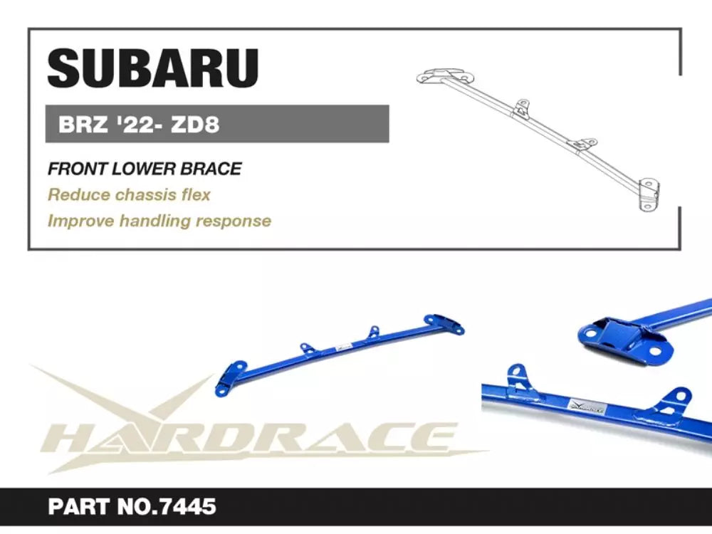 HARDRACE 7445 Передня нижня розпірка для Subaru BRZ, Toyota 86, Scion FR-S Photo-1