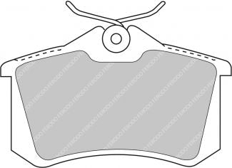 FERODO FDS1083 Задні гальмівні колодки DS Performance для AUDI A3 (8P) / A4 (B5) / A6 (C5) / VW Golf (Mk6) Photo-0