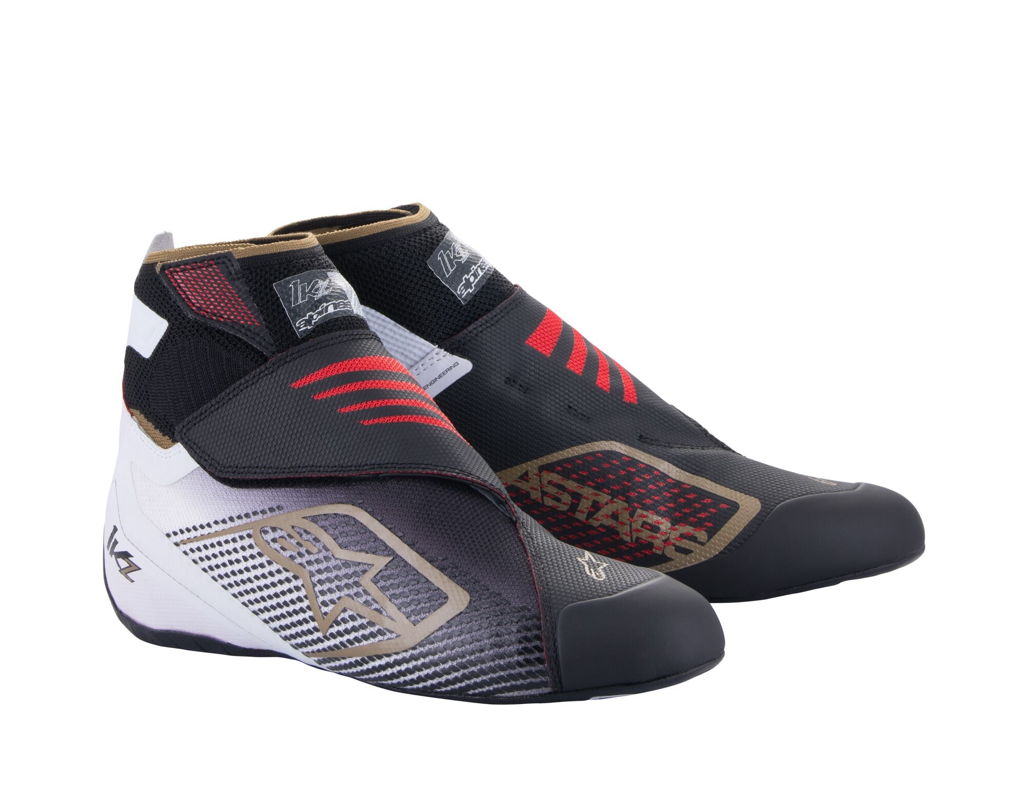 ALPINESTARS 2713023_1059_13 Взуття для картингу TECH-1 KZ V2, чорне/біле/золоте, Розмір 47 Photo-0