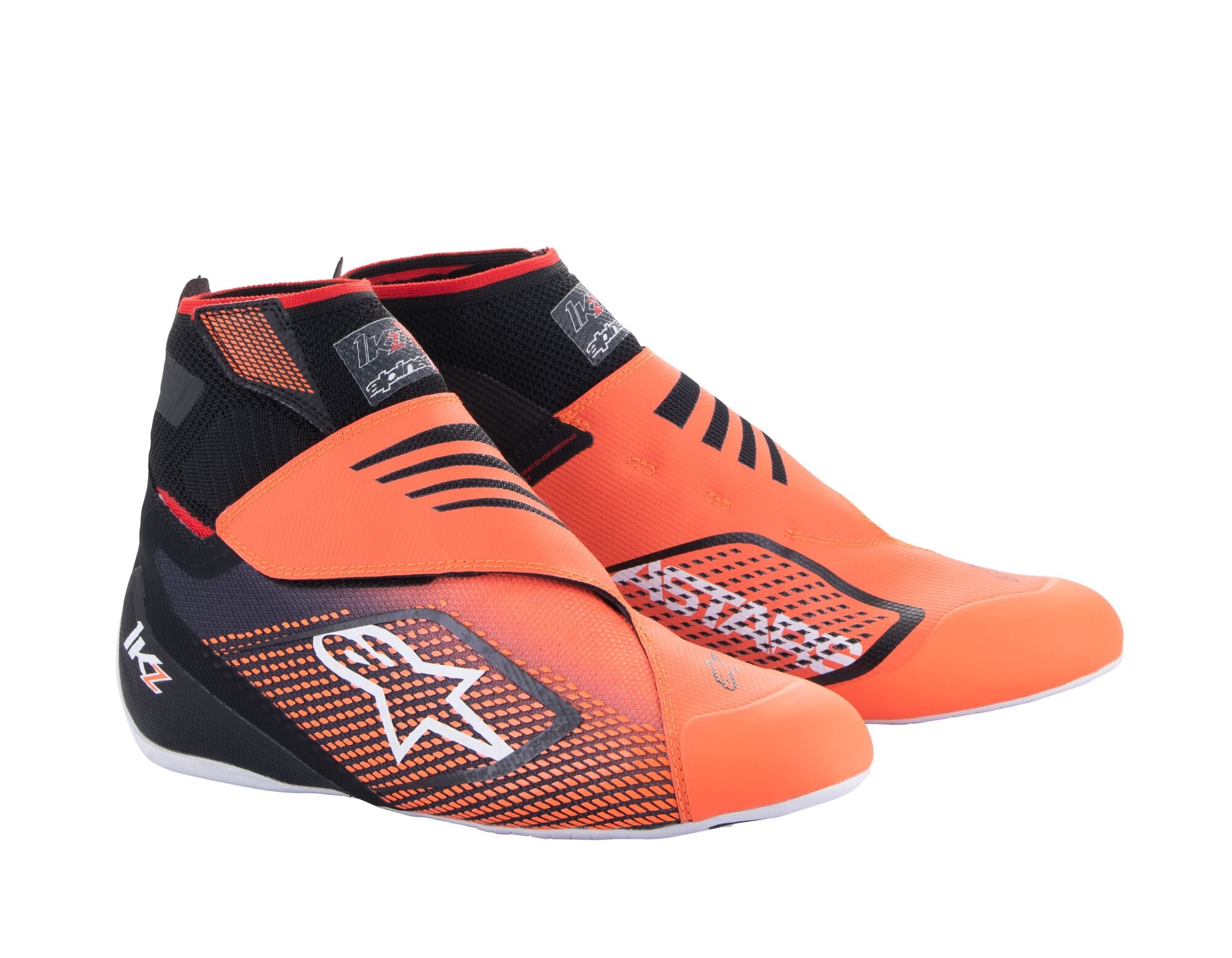 ALPINESTARS 2713023_156_12 Взуття для картингу TECH-1 KZ V2, чорне/помаранчеве флуо, р.45,5 (12) Photo-1 