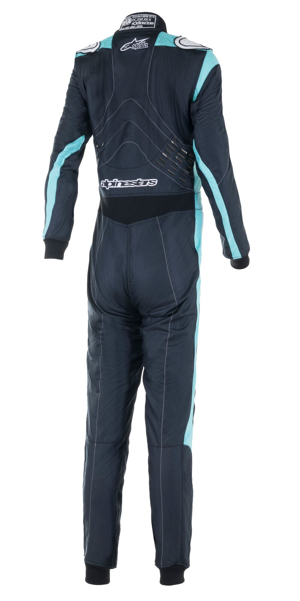 ALPINESTARS 3360022_1721_42 комбінезон для автоспорту жіночий STELLA V2, FIA 8856-2018, Чорний / Бірюзовий / Білий, Розмір 42 Photo-1