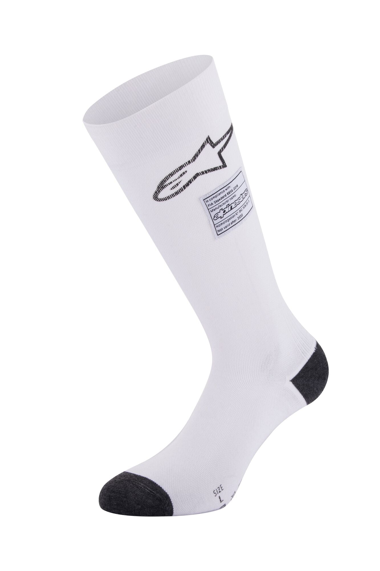 ALPINESTARS 4704323_20_M Шкарпетки ZX V4 Racing, FIA 8856-2018, білі, Розмір M Photo-0