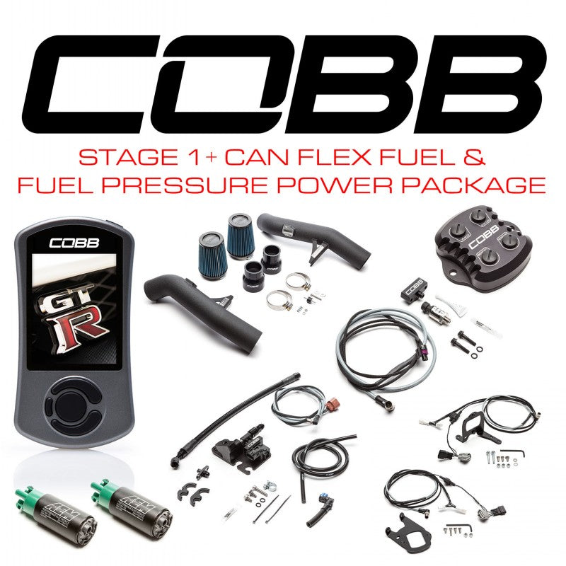 COBB NIS008001PFFP Комплект посилення потужності Stage 1+ CAN Flex Fuel & Fuel Pressure w/TCM Flashing для NISSAN GT-R (R35) 2015-2018 Photo-0