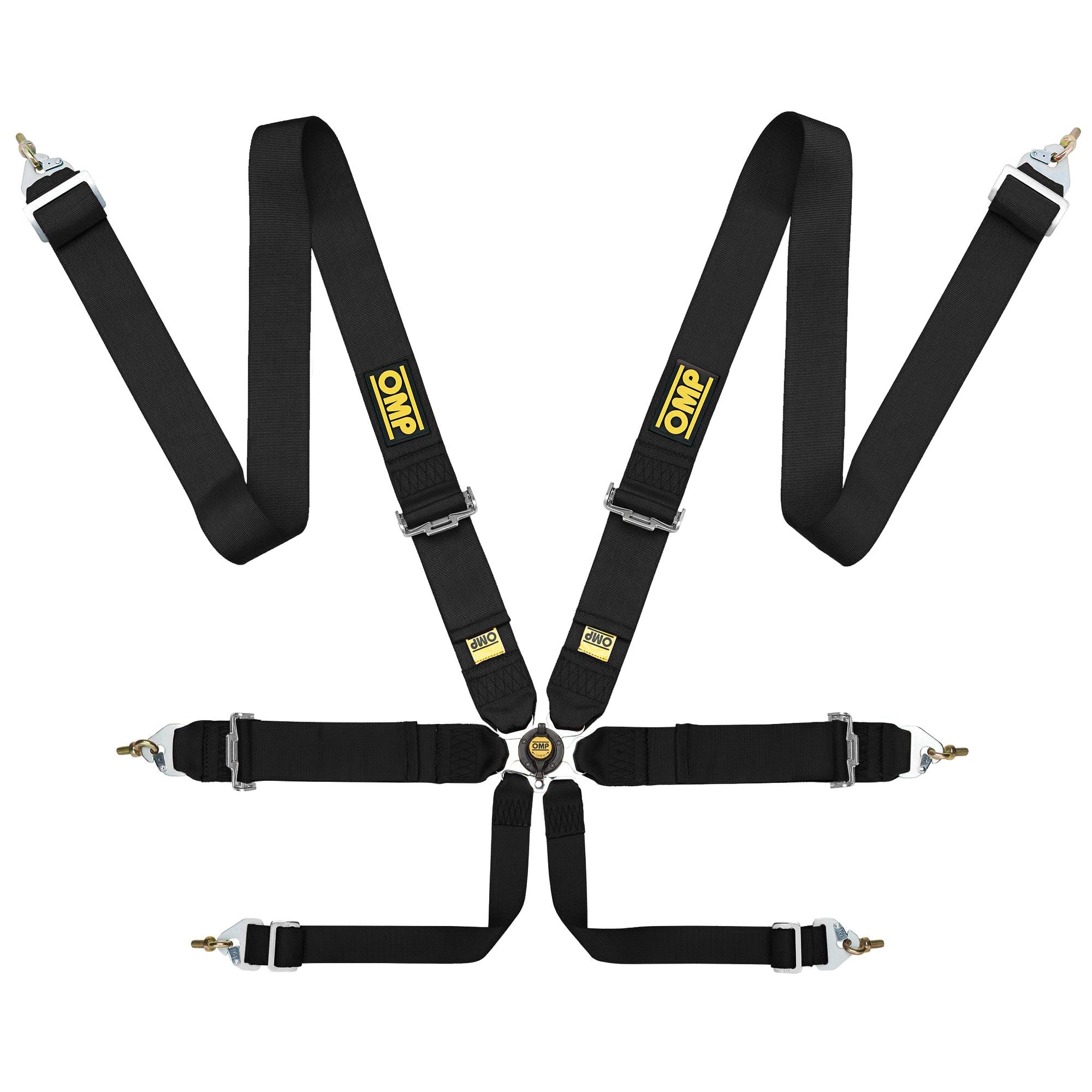 OMP DA0-0204-B01-071 (DA0204E071) Ремені Saloon Pull Up, сталеві. рег., 3-3-2 ", 6 точ., FIA 8853-2016, чорний Photo-0