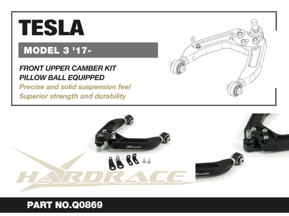 HARDRACE Q0869 К-т верхнього переднього розвалу (Сферична подушка) - 2 шт для TESLA MODEL 3 '17- Photo-5