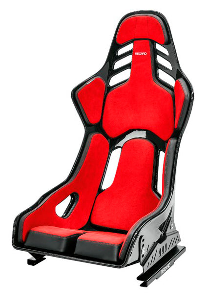 RECARO 076.02.2B23 Гоночне сидіння Podium GF праве (ABE / FIA 8855-1999) Червона алькантара / Чорна шкіра, Розмір L Photo-0
