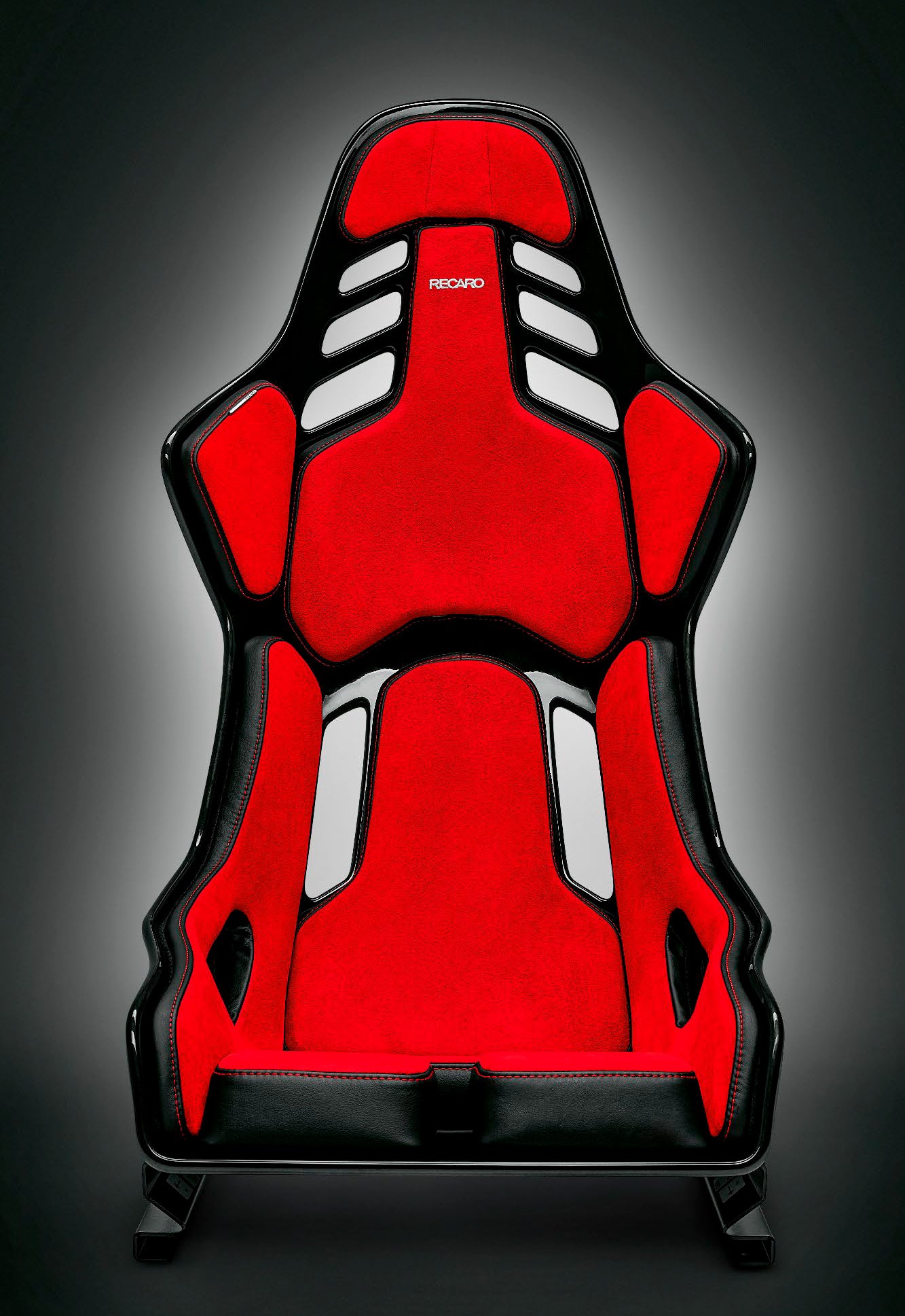 RECARO 076.31.1B23 Гоночне сидіння Podium GF ліве (ABE / FIA 8855-1999) SAB Червона алькантара / Чорна шкіра Розмір M Photo-1