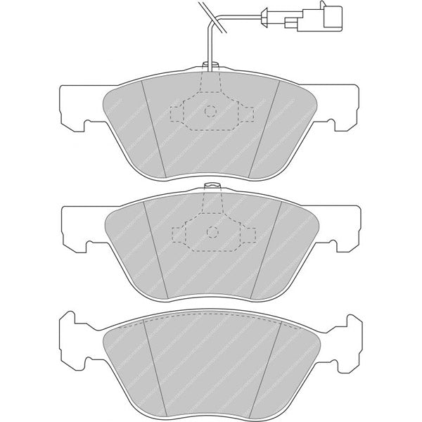 FERODO FDS1052 Передні гальмівні колодки DS Performance для ALFA ROMEO 147 (937) / 156 (932) / GT (937) / GTV (916C) Photo-0