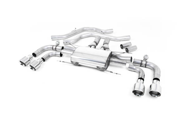 MILLTEK SSXAR12 Front Pipe-back Quad 100mm GT100 ECA для ALFA ROMEO ROMEO Giulia Quadrifoglio 2.9 V6 Bi-Tu Photo-0