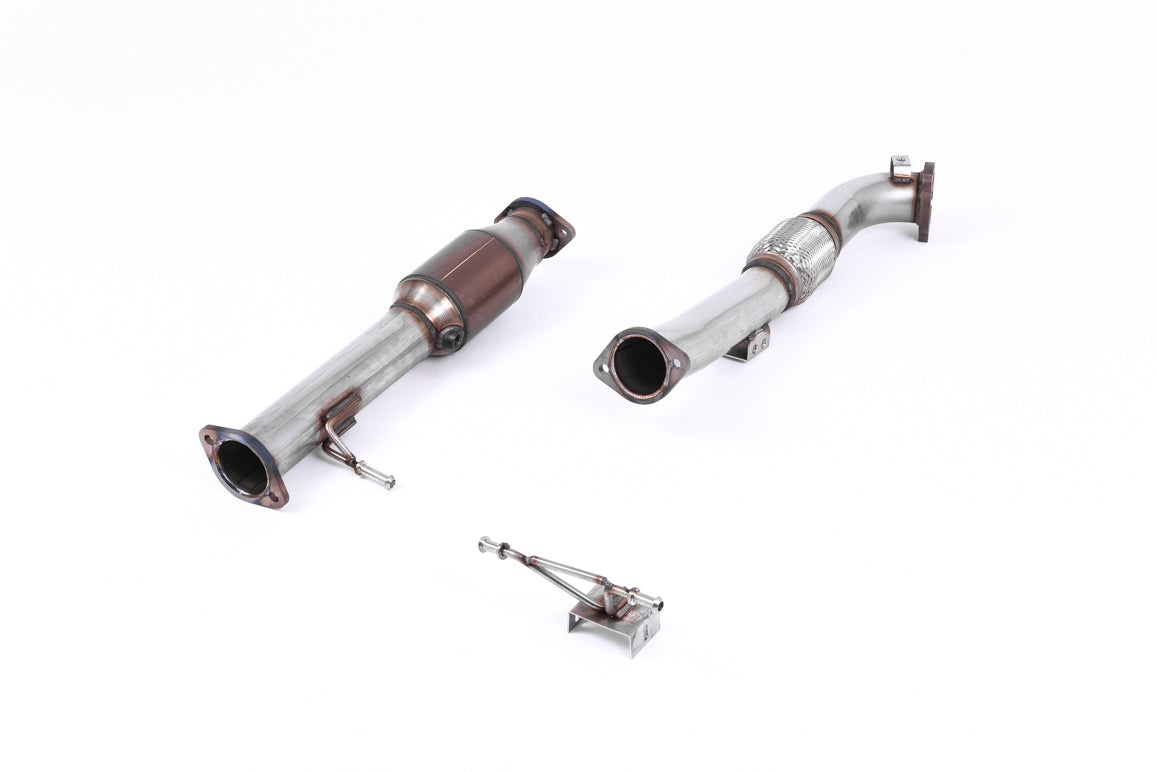 MILLTEK SSXFD082 Large Bore Downpipe and Hi-Flow Sports Cat ECA для FORD Focus MK2 RS 2.5 T 305PS Photo-0