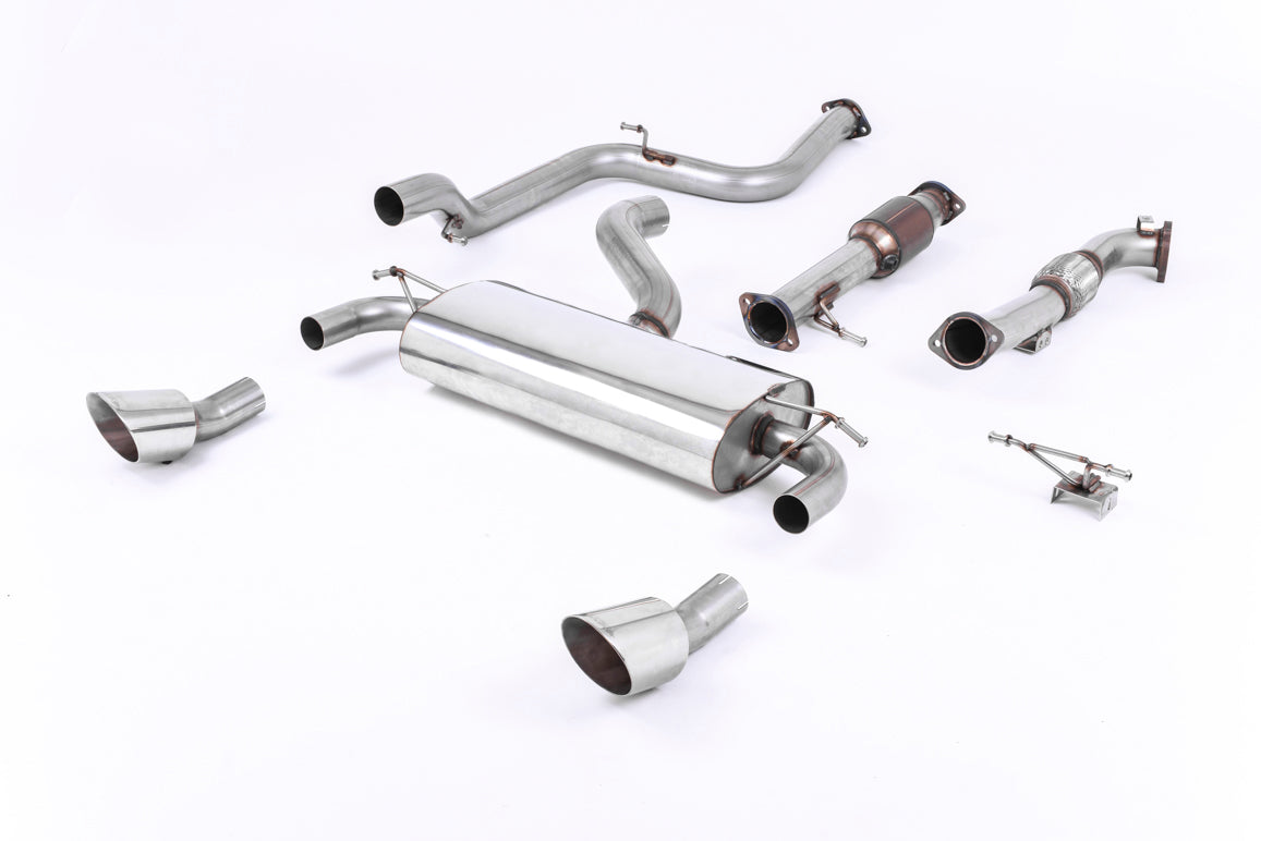 MILLTEK SSXFD083 Turbo-back including Hi-Flow Sports Cat Dual DTM ECA для FORD Focus MK2 RS 2.5 T 305 Photo-0