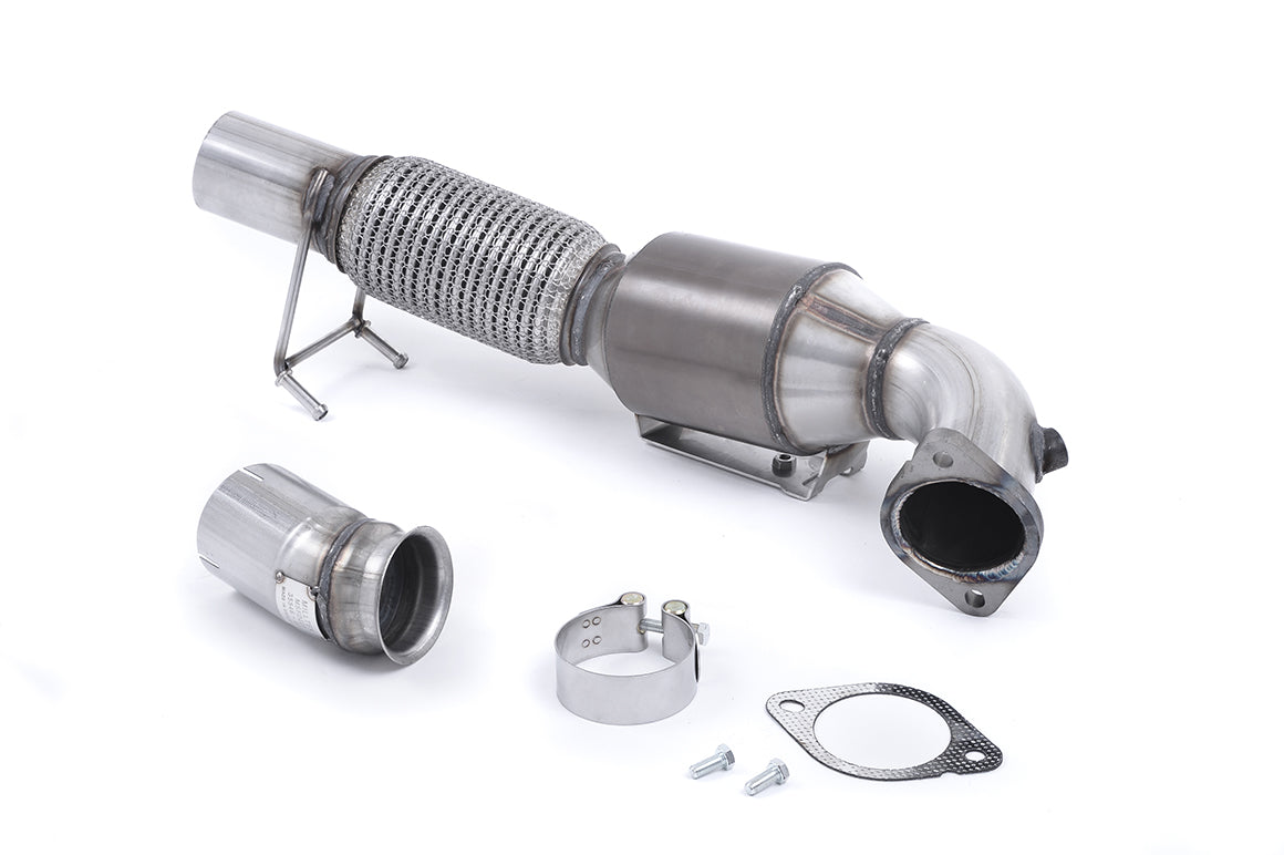 MILLTEK SSXFD193 Large Bore Downpipe and Hi-Flow Sports Cat 76,2 для FORD Focus Mk3 RS 2.3 L EcoBoost Photo-0