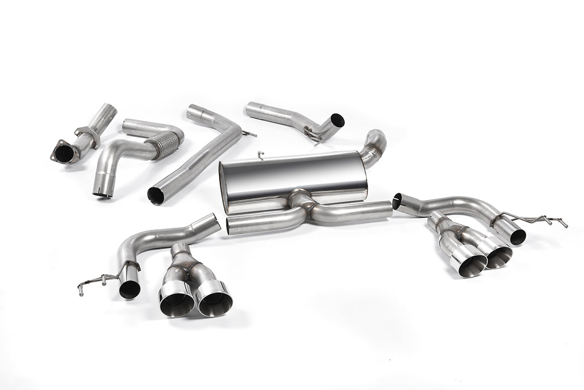 MILLTEK SSXHO225 Кат-Бек Quad 100mm GT100 для HONDA Civic Type R FK2 Turbocharged 2.0 litre i-VTEC Photo-0